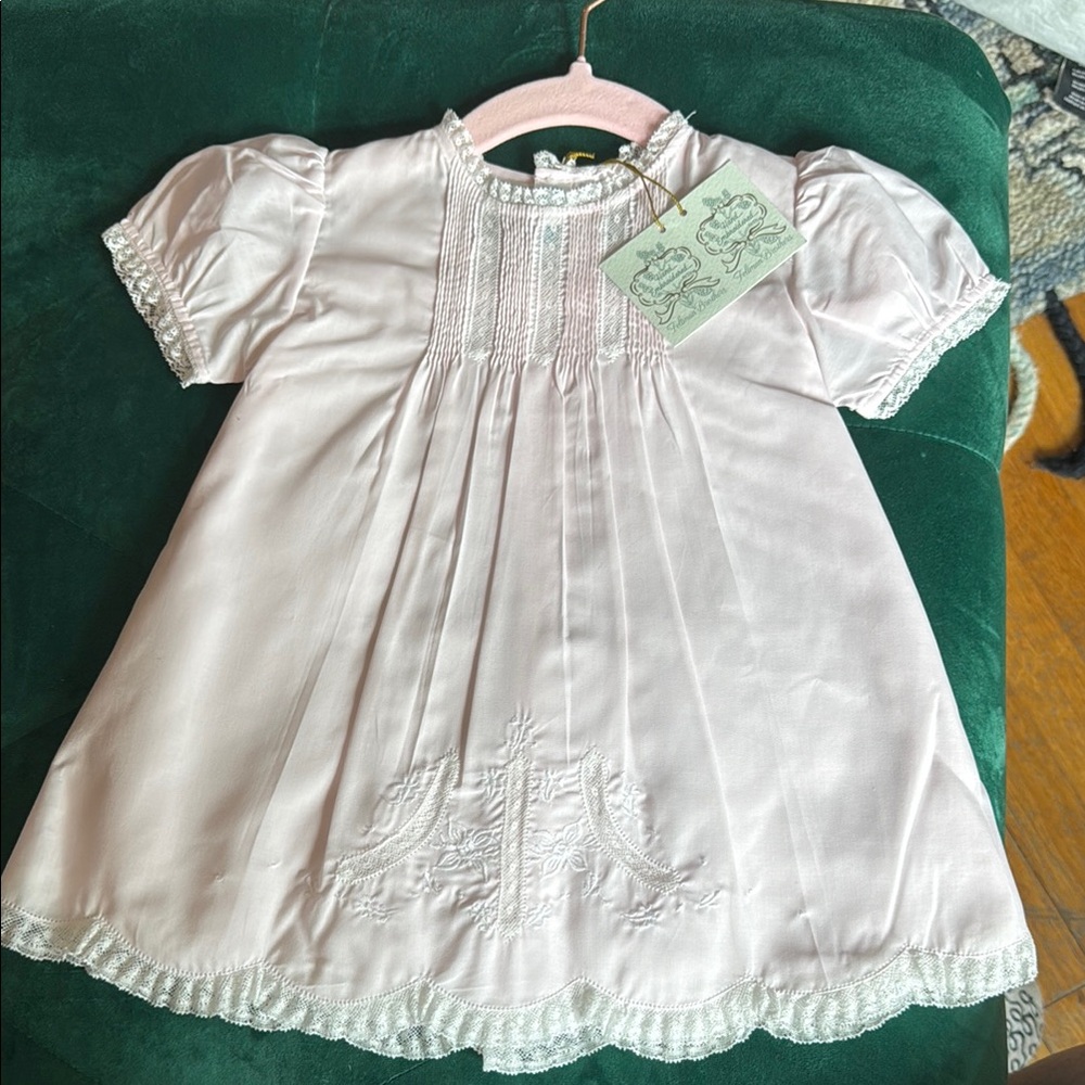 Feltman Brothers Elegant Pink Kids Dress - Two Layers- 9 Months